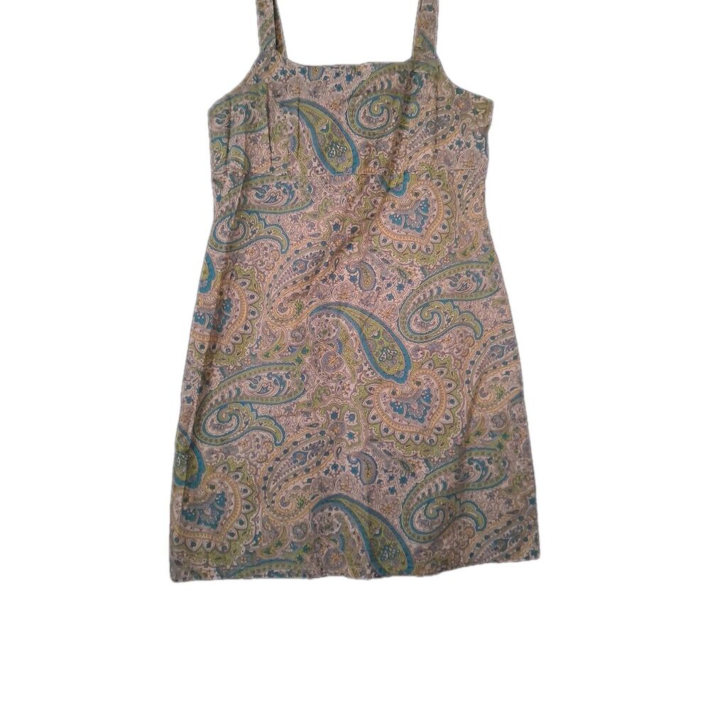 Old Navy Vintage Paisley Mini Dress Size 12 Pure Cotton
